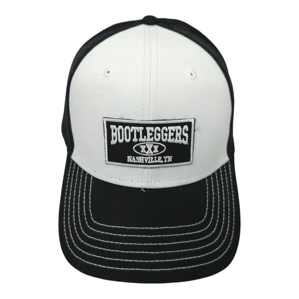 Bootleggers Nashville TN Logo Patch Mesh Snapback Cap Trucker Baseball Hat Otto